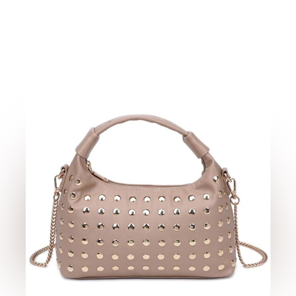 Stylish Beige Studded Women's Bag